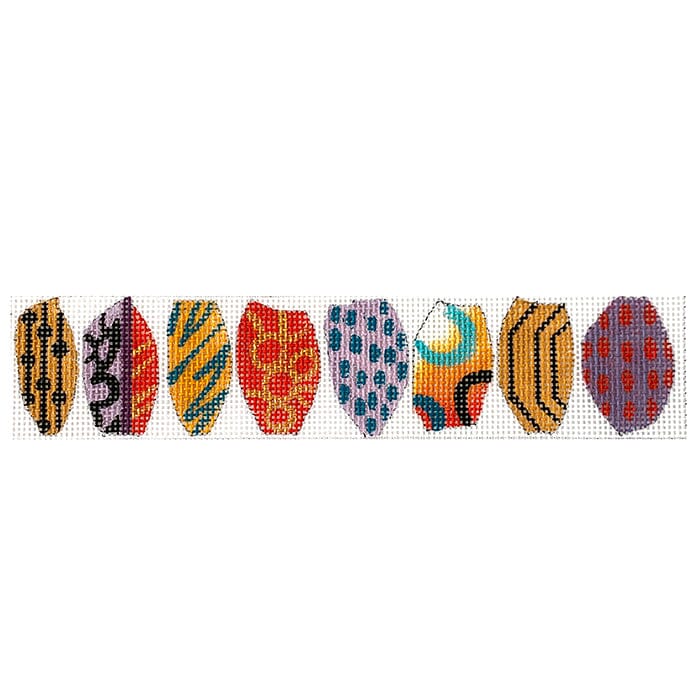 Bracelet   Red /Multi Agate Stones Painted Canvas Colors of Praise  - 1