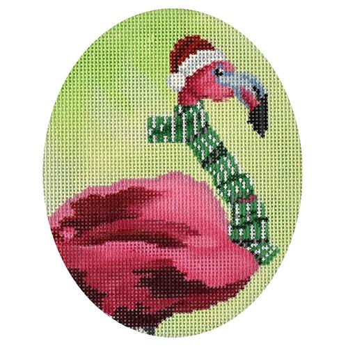 Bradley the Flamingo Painted Canvas Scott Church Creative  - 1