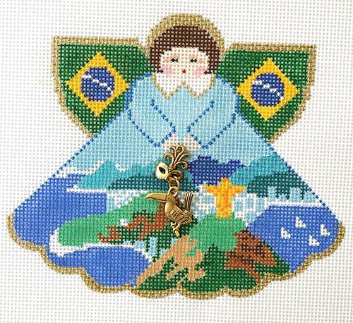 Brazil Angel Painted Canvas Painted Pony Designs  - 1