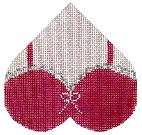 Breast Cancer Brassiere Heart Painted Canvas Vallerie Needlepoint Gallery 