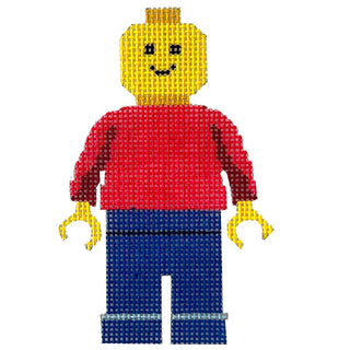 Brick People   Brick Man Painted Canvas Mopsey Designs 
