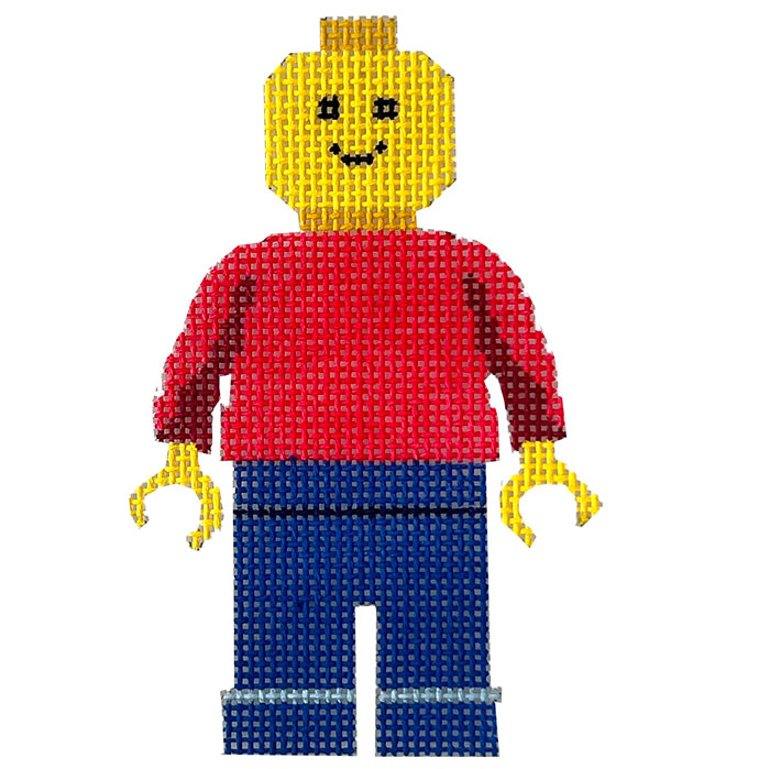 Brick People   Brick Man Painted Canvas Mopsey Designs 
