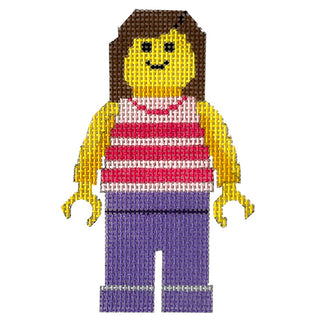 Brick People   Brick Woman Painted Canvas Mopsey Designs 
