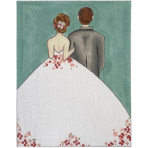 Bride & Groom Painted Canvas Alice Peterson Company 