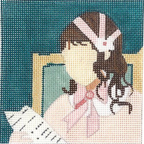 Bridgerton Coaster   Eloise Bridgerton Painted Canvas Melissa Prince Designs  - 1