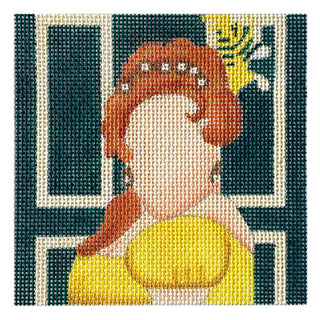 Bridgerton Coaster   Penelope Featherington Painted Canvas Melissa Prince Designs 
