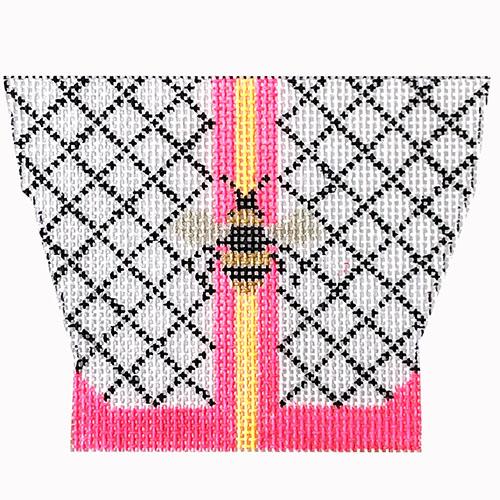 Bright Bee Mini Tote Bag Painted Canvas Vallerie Needlepoint Gallery  - 1