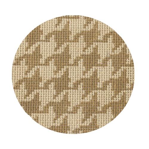 Bright Disk Letter - Taupe & Sand Houndstooth Painted Canvas Kate Dickerson Needlepoint Collections 