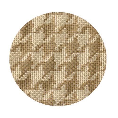 Bright Disk Letter   Taupe & Sand Houndstooth Painted Canvas Kate Dickerson Needlepoint Collections  - 1