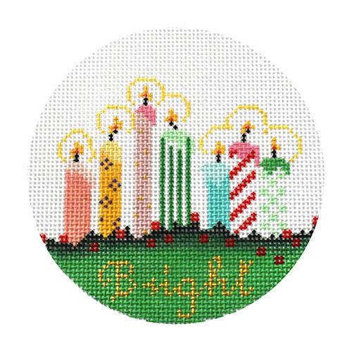 Bright Ornament Painted Canvas The Plum Stitchery 