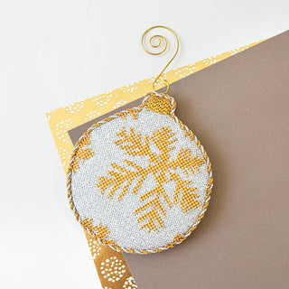 Brilliant Baubles   Silver & Gold Snowflakes Kit Kits All About Stitching/The Collection Design 
