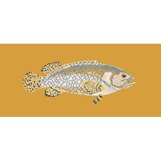 Brindled Grouper Needlepoint Kit Kits Elizabeth Bradley Design Yellow 
