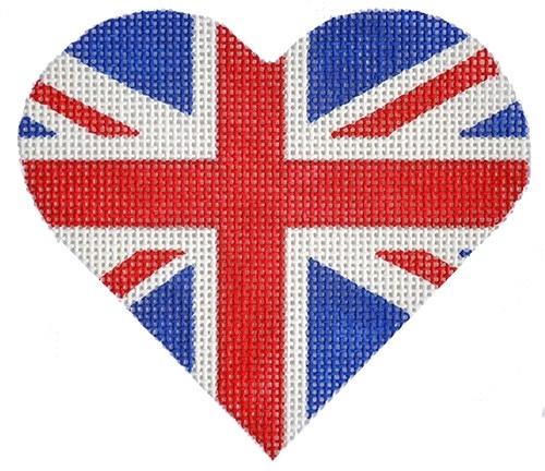 British Flag Heart Painted Canvas Pepperberry Designs  - 1