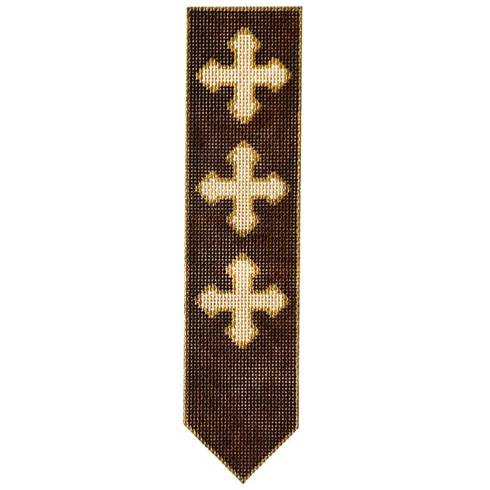 Brown Bookmark 2 Painted Canvas Walker's Needlepoint  - 1