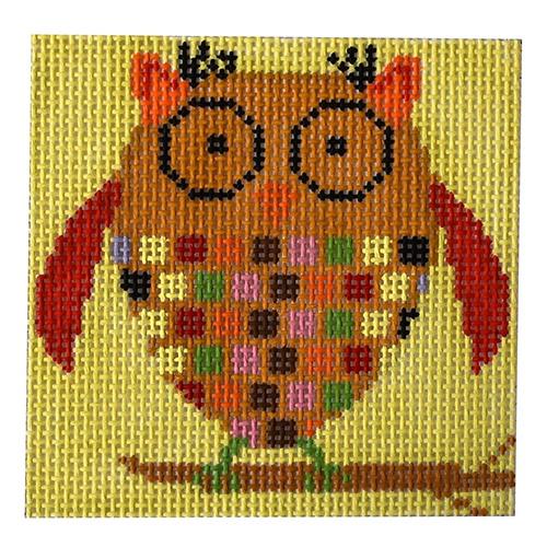 Brown Owl Painted Canvas Birds of a Feather  - 1