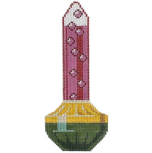 Bubble Light Red Painted Canvas Labors of Love Needlepoint  - 1