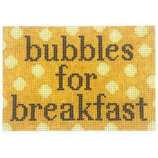 Bubbles for Breakfast   Yellow Painted Canvas Love MHB Studio 
