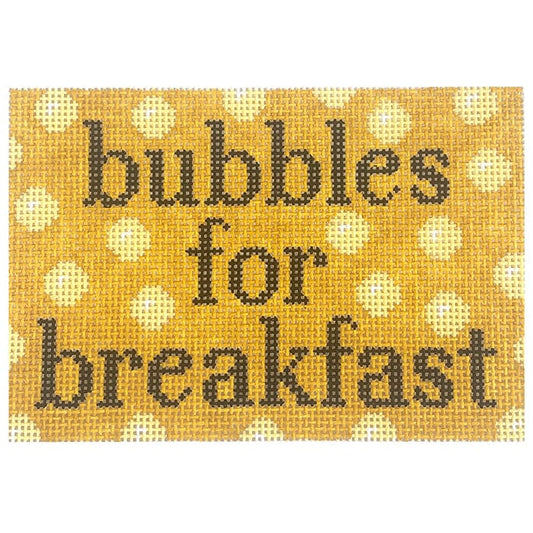 Bubbles for Breakfast - Yellow Painted Canvas Love MHB Studio 