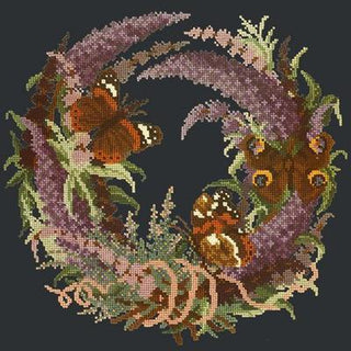 Buddleia Needlepoint Kit Kits Elizabeth Bradley Design Black 
