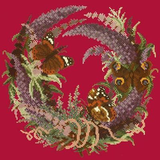 Buddleia Needlepoint Kit Kits Elizabeth Bradley Design Bright Red 

