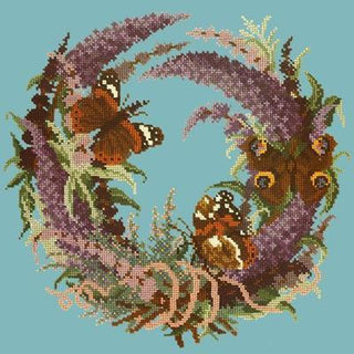 Buddleia Needlepoint Kit Kits Elizabeth Bradley Design Duck Egg Blue 
