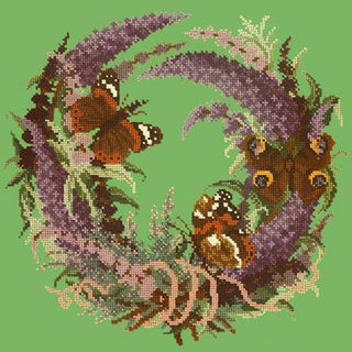 Buddleia Needlepoint Kit Kits Elizabeth Bradley Design Grass Green 
