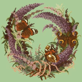 Buddleia Needlepoint Kit Kits Elizabeth Bradley Design Pale Green 
