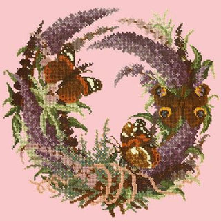 Buddleia Needlepoint Kit Kits Elizabeth Bradley Design Pale Rose 
