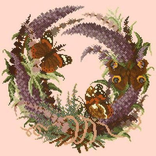 Buddleia Needlepoint Kit Kits Elizabeth Bradley Design Salmon Pink 
