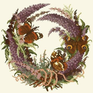Buddleia Needlepoint Kit Kits Elizabeth Bradley Design Winter White 
