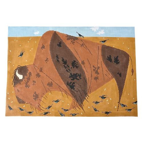 Buffalo Painted Canvas Charley Harper 