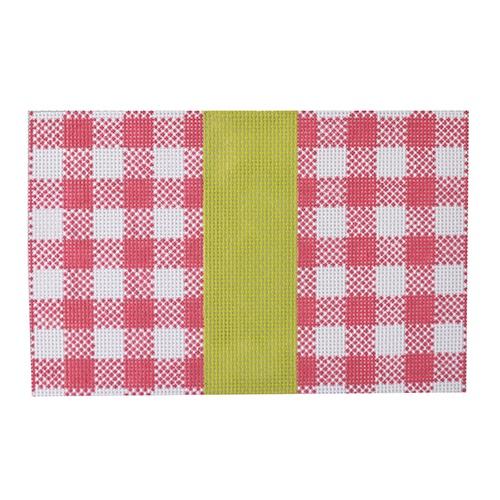 Buffalo Plaid - Pink and Green Painted Canvas Kimberly Ann Needlepoint 