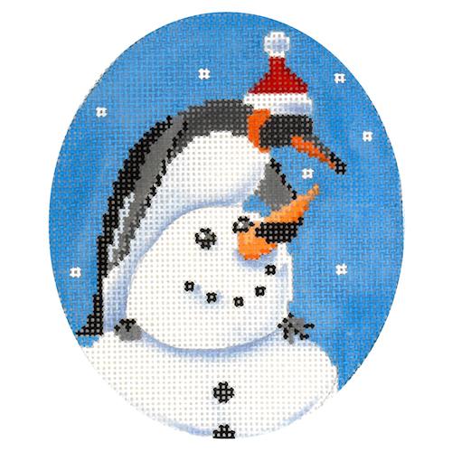 Building a Snowman Painted Canvas Scott Church Creative 