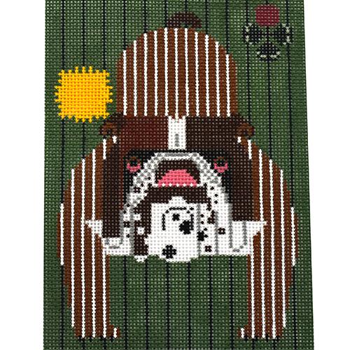Bulldog   Claws Painted Canvas Charley Harper  - 1