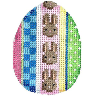 Bunnies / Hop Stripe Mini Egg Painted Canvas Associated Talents 
