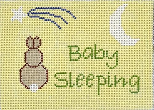 Bunny Baby Sleeping   Yellow Painted Canvas J. Child Designs  - 1