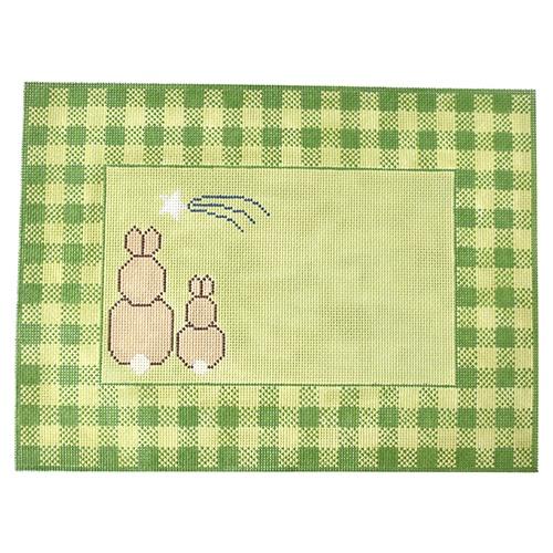 Bunny Birth Announcement Painted Canvas J. Child Designs 
