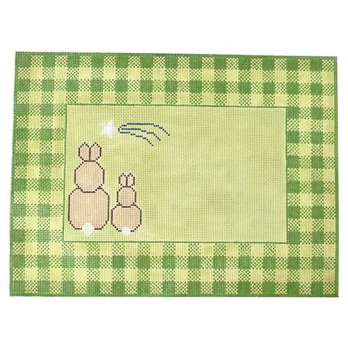Bunny Birth Announcement Painted Canvas J. Child Designs  - 1