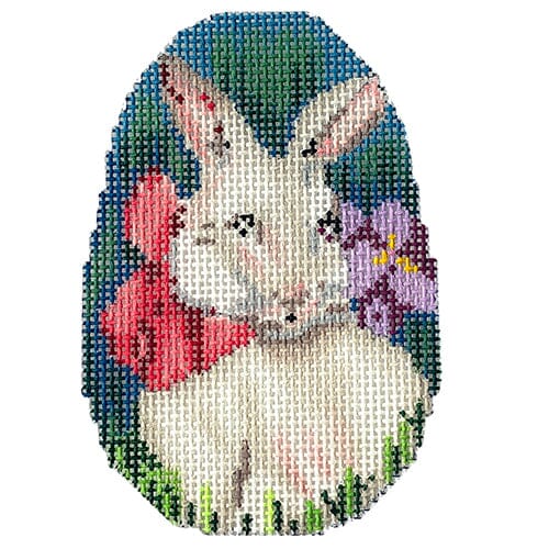 Bunny Bow Egg Painted Canvas Associated Talents 