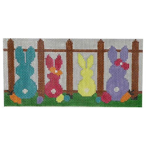 Bunny Butts Painted Canvas Vallerie Needlepoint Gallery  - 1