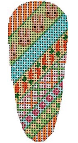 Bunny Diagonal Patch Pattern Carrot Painted Canvas Associated Talents 
