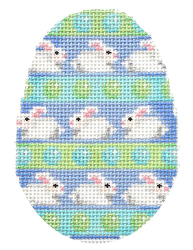 Bunny / Dots Egg Painted Canvas Associated Talents 
