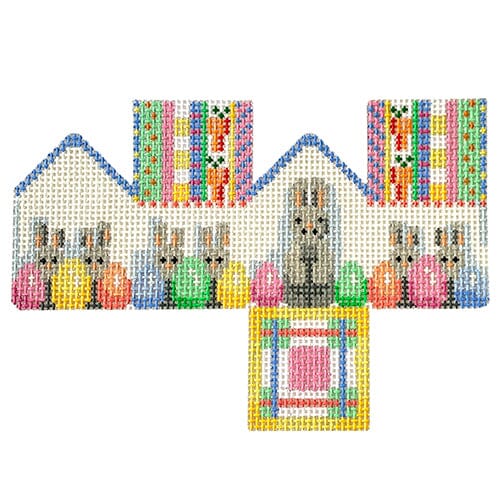 Bunny Eggs Mini Cottage Large Painted Canvas Associated Talents 