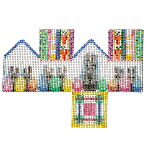 Bunny Eggs Mini Cottage Painted Canvas Associated Talents 
