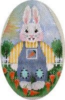 Bunny / Overalls Egg Painted Canvas Associated Talents 