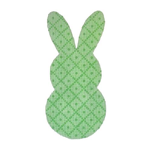 Bunny Tails - Green with Stitch Guide Painted Canvas Danji Designs 