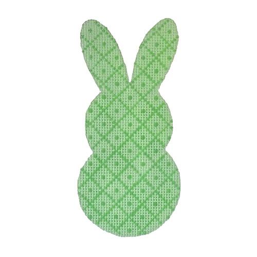 Bunny Tails   Green with Stitch Guide Painted Canvas Danji Designs  - 1