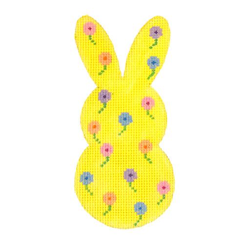 Bunny Tails - Yellow with Stitch Guide Painted Canvas Danji Designs 