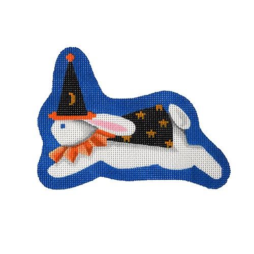 Bunny Witch Painted Canvas Pepperberry Designs  - 1