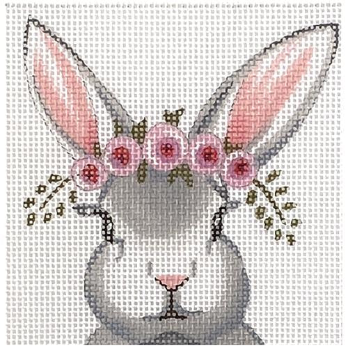 Bunny with Floral Crown Insert Painted Canvas Colors of Praise 